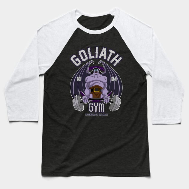 Goliath Gym Baseball T-Shirt by BuckRogers